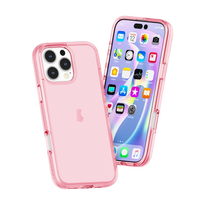 For iPhone 16 Pro Shockproof Terminator Transparent Phone Case(Pink) - iPhone 16 Pro Cases by PMC Jewellery | Online Shopping South Africa | PMC Jewellery | Buy Now Pay Later Mobicred