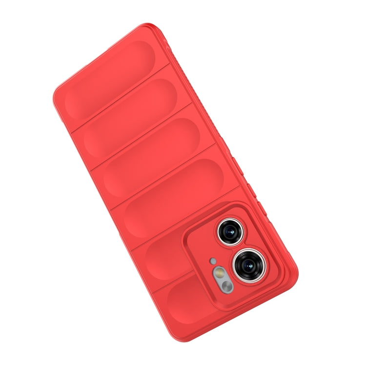 For Motorola Edge 40 5G Magic Shield TPU + Flannel Phone Case(Dark Grey) - Motorola Cases by PMC TechLife | Online Shopping South Africa | PMC TechLife | Buy Now Pay Later Mobicred