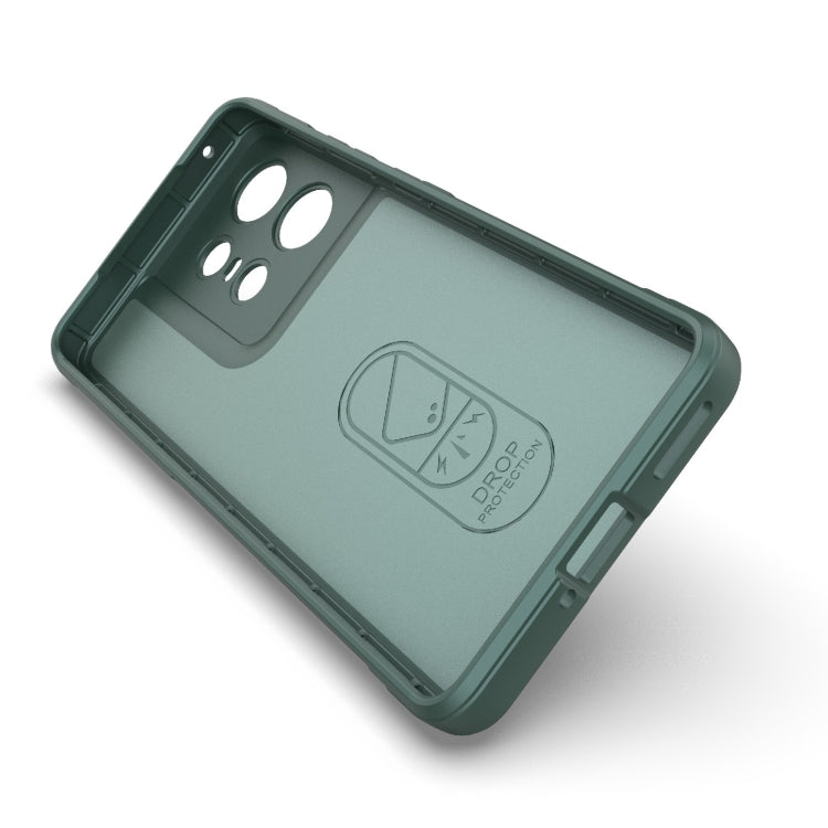For Motorola Edge 50 Pro 5G Global Magic Shield TPU + Flannel Phone Case(Grey) - Motorola Cases by PMC TechLife | Online Shopping South Africa | PMC TechLife | Buy Now Pay Later Mobicred
