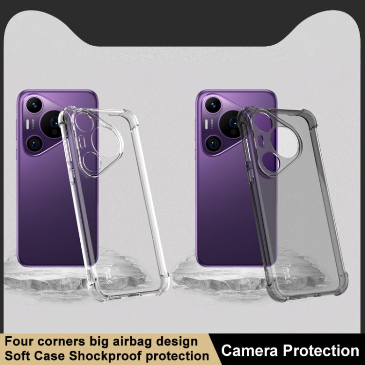 For Huawei Pura 70 Pro / 70 Pro+ imak Shockproof Airbag TPU Phone Case(Transparent Black) - Huawei Cases by imak | Online Shopping South Africa | PMC Jewellery | Buy Now Pay Later Mobicred