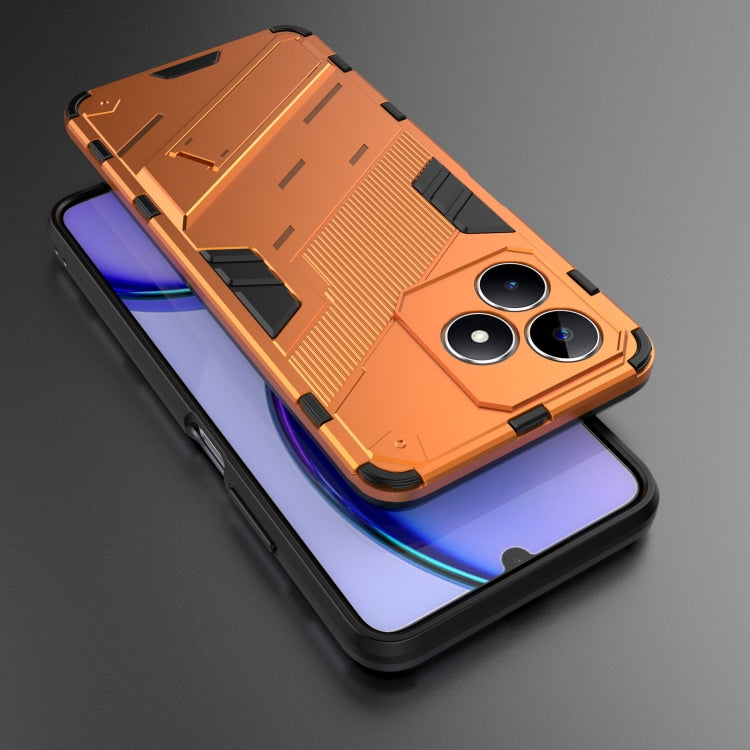 For Realme C53 4G Punk Armor 2 in 1 PC + TPU Phone Case with Holder(Orange) - Realme Cases by PMC Jewellery | Online Shopping South Africa | PMC Jewellery | Buy Now Pay Later Mobicred