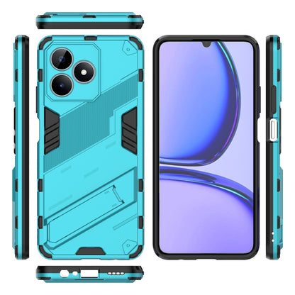 For Realme C53 4G Punk Armor 2 in 1 PC + TPU Phone Case with Holder(Blue) - Realme Cases by PMC Jewellery | Online Shopping South Africa | PMC Jewellery | Buy Now Pay Later Mobicred