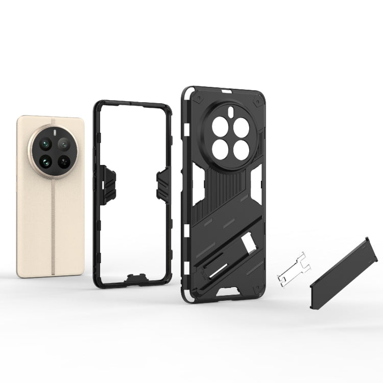 For Realme 12 Pro 5G Global Punk Armor 2 in 1 PC + TPU Phone Case with Holder(Green) - Realme Cases by PMC TechLife | Online Shopping South Africa | PMC TechLife | Buy Now Pay Later Mobicred