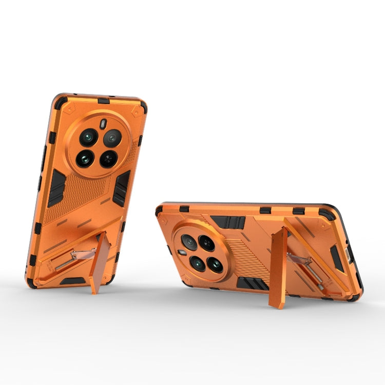 For Realme 12 Pro 5G Global Punk Armor 2 in 1 PC + TPU Phone Case with Holder(Orange) - Realme Cases by PMC Jewellery | Online Shopping South Africa | PMC Jewellery | Buy Now Pay Later Mobicred