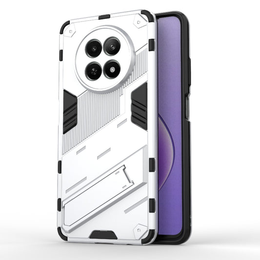 For Realme 12 5G Global Punk Armor 2 in 1 PC + TPU Phone Case with Holder(White) - Realme Cases by PMC Jewellery | Online Shopping South Africa | PMC Jewellery | Buy Now Pay Later Mobicred