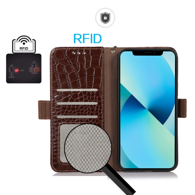 For OnePlus Ace 2 Pro Crocodile Top Layer Cowhide Leather Phone Case(Brown) - free shipping - PMC TechLife - Order now!