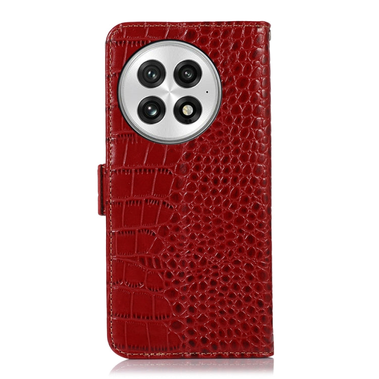 For OnePlus Nord 13 Crocodile Top Layer Cowhide Leather Phone Case(Red) - OnePlus Cases by PMC TechLife | Online Shopping South Africa | PMC TechLife | Buy Now Pay Later Mobicred