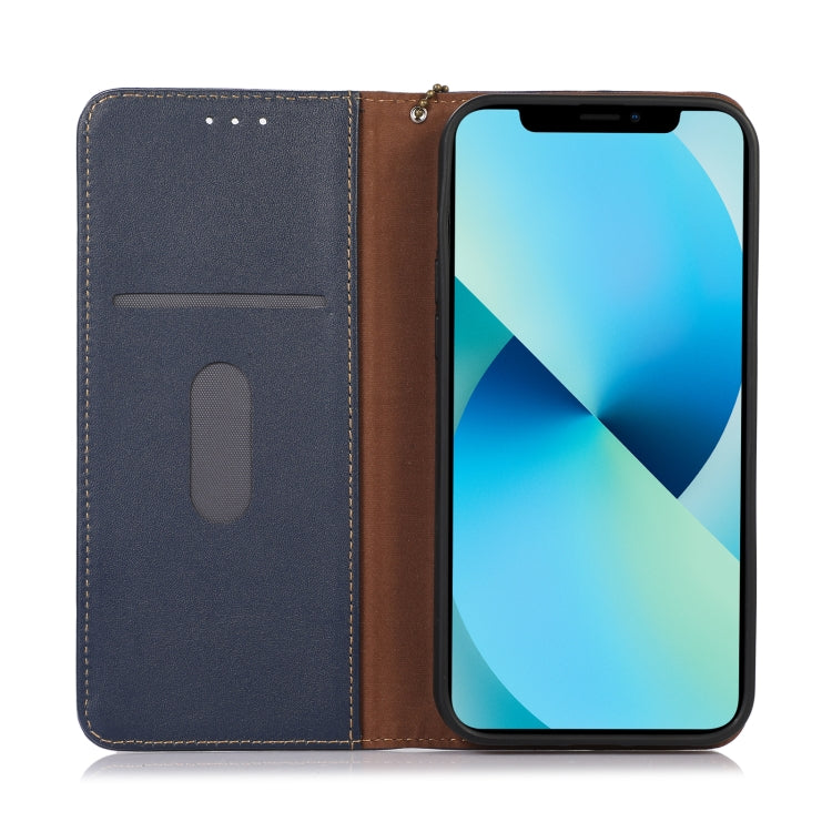 For OnePlus Ace 2 Pro KHAZNEH Nappa Top Layer Cowhide Leather Phone Case(Blue) - OnePlus Cases by PMC TechLife | Online Shopping South Africa | PMC TechLife | Buy Now Pay Later Mobicred