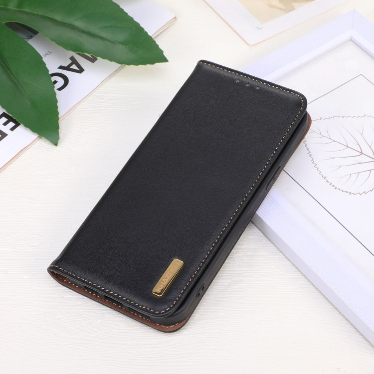 For OnePlus Nord 13 KHAZNEH Nappa Top Layer Cowhide Leather Phone Case(Black) - OnePlus Cases by PMC TechLife | Online Shopping South Africa | PMC TechLife | Buy Now Pay Later Mobicred