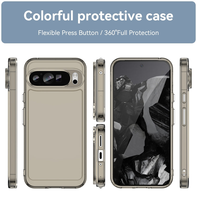 For Google Pixel 9 Pro Candy Series TPU Phone Case(Transparent Grey) - Google Cases by PMC Jewellery | Online Shopping South Africa | PMC Jewellery | Buy Now Pay Later Mobicred