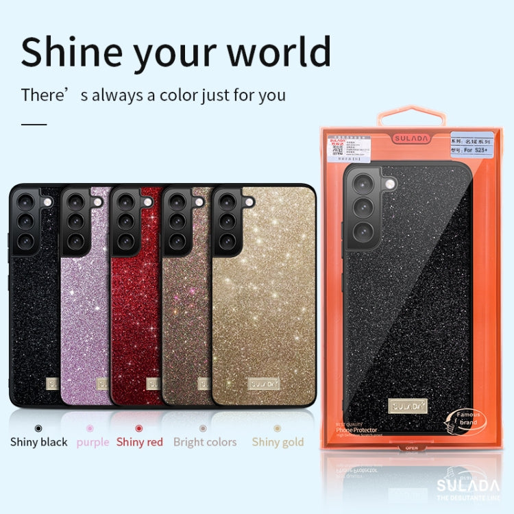 For Samsung Galaxy S25 Ultra 5G SULADA Glittery TPU Hybrid Handmade Leather Phone Case(Colorful) - Galaxy S25 Ultra 5G Cases by SULADA | Online Shopping South Africa | PMC Jewellery | Buy Now Pay Later Mobicred