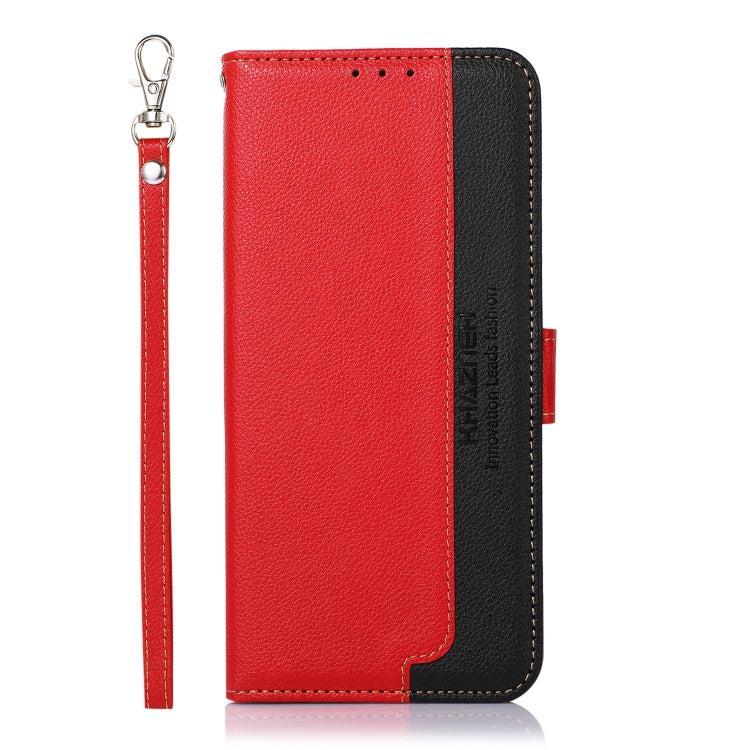 For iPhone 16 Pro KHAZNEH Litchi Texture Leather RFID Phone Case(Red) - iPhone 16 Pro Cases by PMC Jewellery | Online Shopping South Africa | PMC Jewellery | Buy Now Pay Later Mobicred