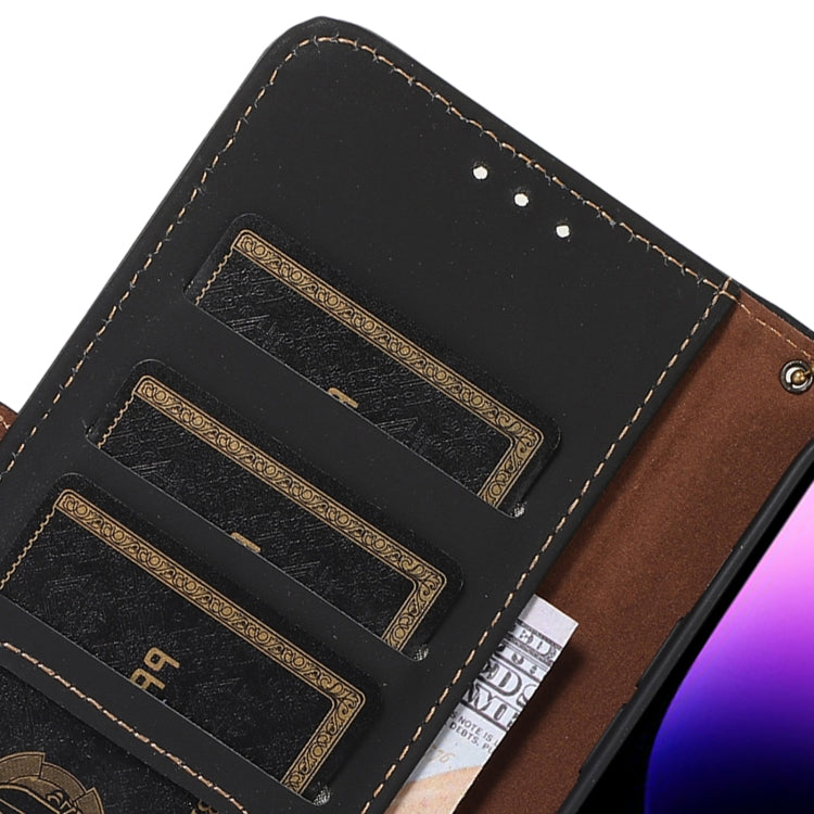 For iPhone 16 Pro Genuine Leather Magnetic RFID Leather Phone Case(Black) - iPhone 16 Pro Cases by PMC TechLife | Online Shopping South Africa | PMC TechLife | Buy Now Pay Later Mobicred