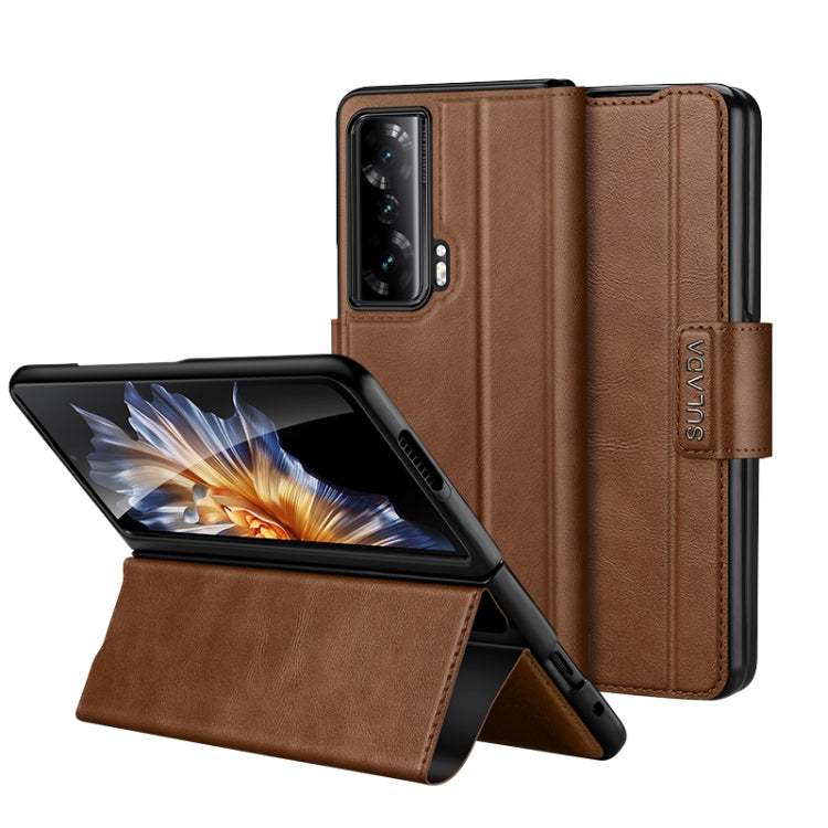 For Honor Magic Vs SULADA All-inclusive Magnetic Snap Flip Leather Phone Case(Brown) - free shipping - PMC TechLife - Order now!