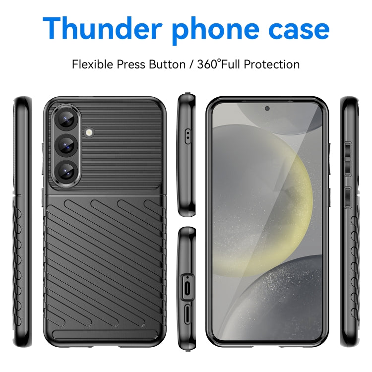 For Samsung Galaxy S25+ 5G Thunderbolt Shockproof TPU Phone Case(Black) - Galaxy S25+ 5G Cases by PMC Jewellery | Online Shopping South Africa | PMC Jewellery | Buy Now Pay Later Mobicred