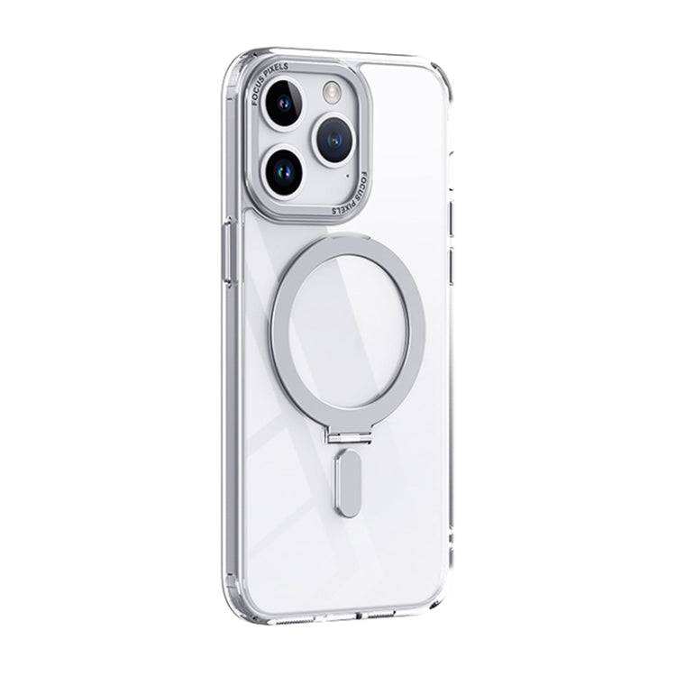 For iPhone 15 Pro Max Skin Feel MagSafe Shockproof Phone Case with Holder(White) - iPhone 15 Pro Max Cases by PMC Jewellery | Online Shopping South Africa | PMC Jewellery