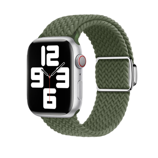 For Apple Watch Ultra 49mm Nylon Loop Magnetic Buckle Watch Band(Dark Olive) - Watch Bands by PMC Jewellery | Online Shopping South Africa | PMC Jewellery | Buy Now Pay Later Mobicred