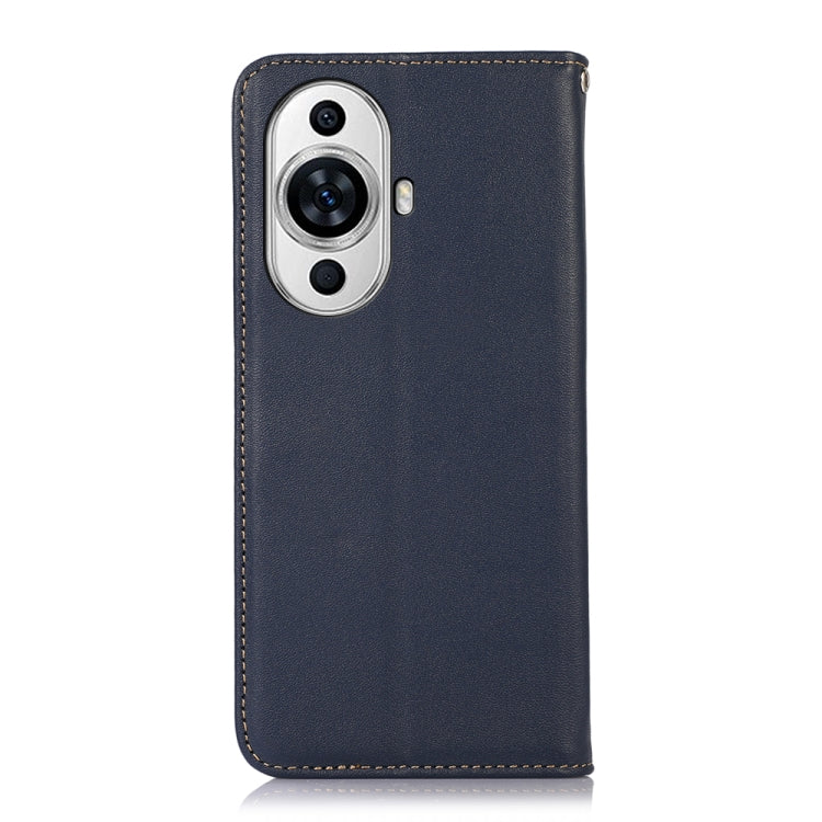 For Huawei Nova 11 KHAZNEH Nappa Top Layer Cowhide Leather Phone Case(Blue) - Huawei Cases by PMC TechLife | Online Shopping South Africa | PMC TechLife | Buy Now Pay Later Mobicred