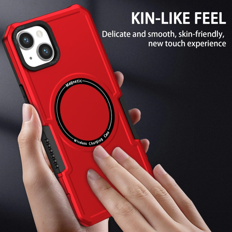 For iPhone 15 Plus MagSafe Shockproof Armor Phone Case(Red) - iPhone 15 Plus Cases by PMC TechLife | Online Shopping South Africa | PMC TechLife
