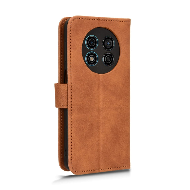 For Ulefone Note 15 Skin Feel Magnetic Flip Leather Phone Case(Brown) - Ulefone Cases by PMC Jewellery | Online Shopping South Africa | PMC Jewellery | Buy Now Pay Later Mobicred
