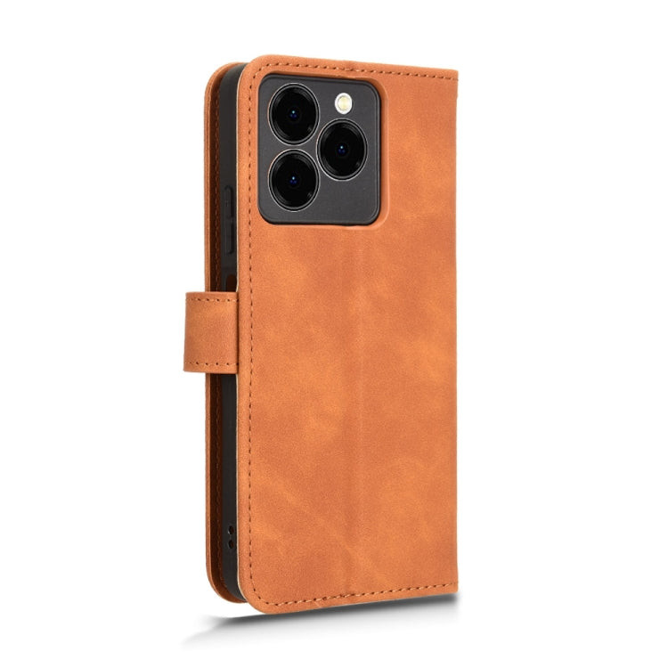 For Ulefone Note 20 Pro Skin Feel Magnetic Flip Leather Phone Case(Brown) - free shipping - PMC Jewellery - Order now!