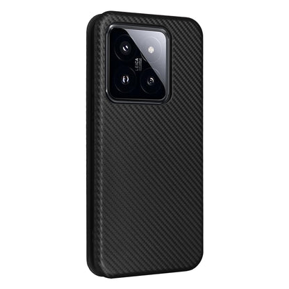 For Xiaomi 14 Pro Carbon Fiber Texture Flip Leather Phone Case(Black) - 14 Pro Cases by PMC Jewellery | Online Shopping South Africa | PMC Jewellery