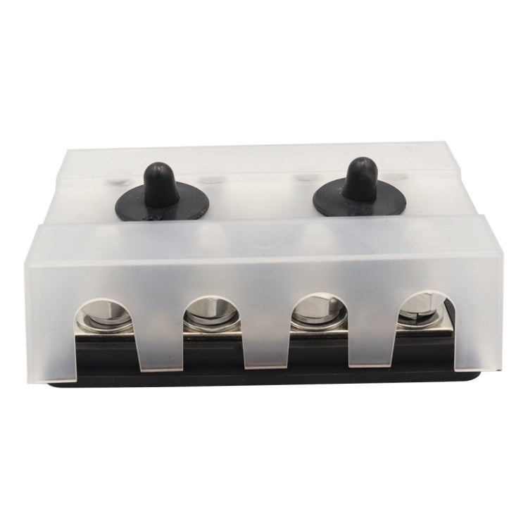 CP-3157 M10 RV Modified Yacht Double-row 4-way Busbar with Dust Cover - Booster Cable & Clip by PMC Jewellery | Online Shopping South Africa | PMC Jewellery | Buy Now Pay Later Mobicred