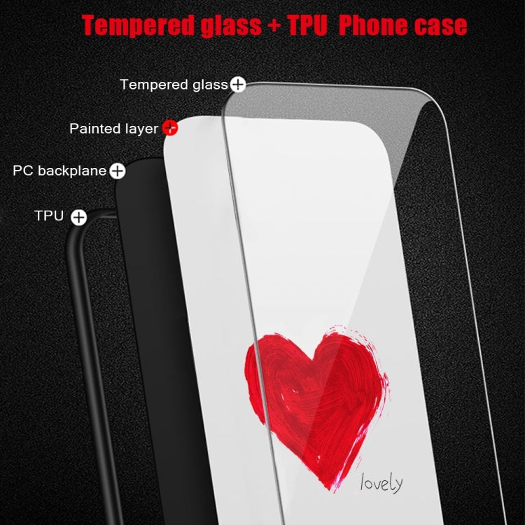 For iPhone 16 Plus Colorful Painted Glass Phone Case(Flamingo) - iPhone 16 Plus Cases by PMC TechLife | Online Shopping South Africa | PMC TechLife | Buy Now Pay Later Mobicred