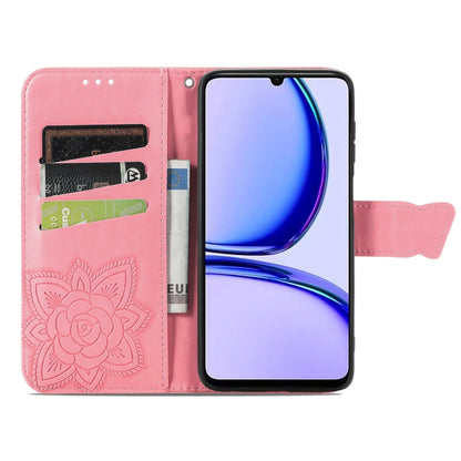 For Realme C53 Butterfly Love Flower Embossed Leather Phone Case(Pink) - Realme Cases by PMC Jewellery | Online Shopping South Africa | PMC Jewellery | Buy Now Pay Later Mobicred