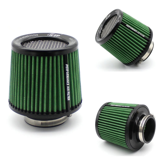 XH-UN077-079 Car High Flow Cold Cone Engine Air Intake Filter, Size:63mm(Green) - Air Intake System by PMC Jewellery | Online Shopping South Africa | PMC Jewellery