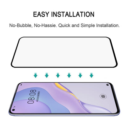 For Huawei Nova 7 5G Full Glue Full Screen Tempered Glass Film(Black) - Huawei Tempered Glass by PMC Jewellery | Online Shopping South Africa | PMC Jewellery | Buy Now Pay Later Mobicred