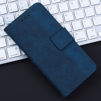 For iPhone SE 2024 Geometric Embossed Leather Phone Case(Blue) - More iPhone Cases by PMC Jewellery | Online Shopping South Africa | PMC Jewellery | Buy Now Pay Later Mobicred