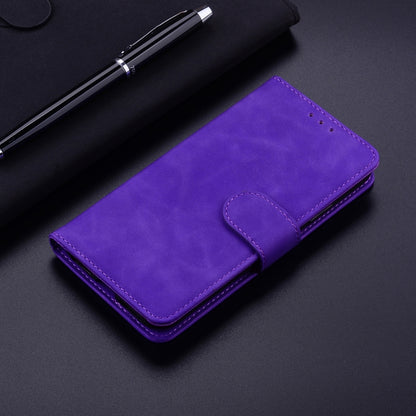 For iPhone 16 Pro Skin Feel Pure Color Flip Leather Phone Case(Purple) - iPhone 16 Pro Cases by PMC Jewellery | Online Shopping South Africa | PMC Jewellery | Buy Now Pay Later Mobicred