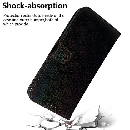 For iPhone SE 2024 Colorful Magnetic Buckle Leather Phone Case(Black) - More iPhone Cases by PMC Jewellery | Online Shopping South Africa | PMC Jewellery | Buy Now Pay Later Mobicred