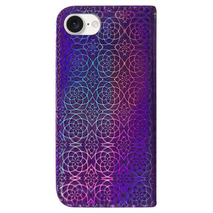 For iPhone SE 2024 Colorful Magnetic Buckle Leather Phone Case(Purple) - More iPhone Cases by PMC Jewellery | Online Shopping South Africa | PMC Jewellery | Buy Now Pay Later Mobicred