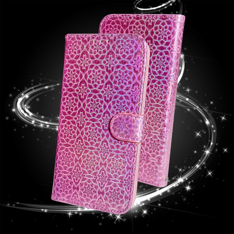 For iPhone 16 Plus Colorful Magnetic Buckle Leather Phone Case(Pink) - iPhone 16 Plus Cases by PMC TechLife | Online Shopping South Africa | PMC TechLife | Buy Now Pay Later Mobicred