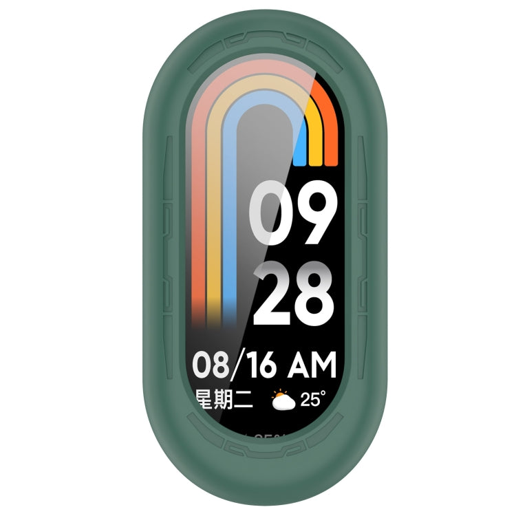 For Xiaomi Mi Band 8 Pure Color Silicone Watch Protective Case(Dark Green) - Watch Cases by PMC Jewellery | Online Shopping South Africa | PMC Jewellery