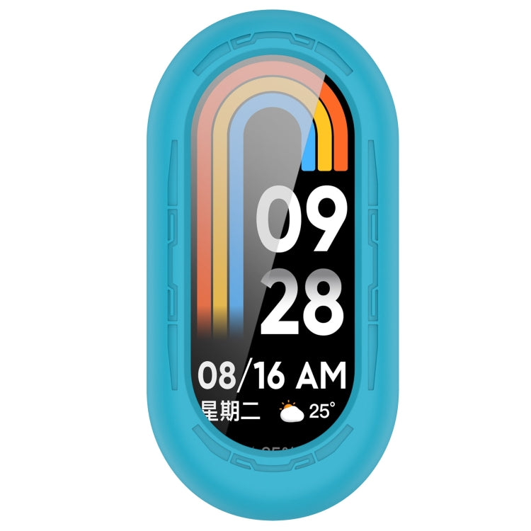 For Xiaomi Mi Band 8 Pure Color Silicone Watch Protective Case(Sky Blue) - Watch Cases by PMC Jewellery | Online Shopping South Africa | PMC Jewellery