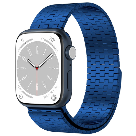 For Apple Watch Ultra 49mm Magnetic Buckle Stainless Steel Metal Watch Band(Blue) - Watch Bands by PMC Jewellery | Online Shopping South Africa | PMC Jewellery | Buy Now Pay Later Mobicred