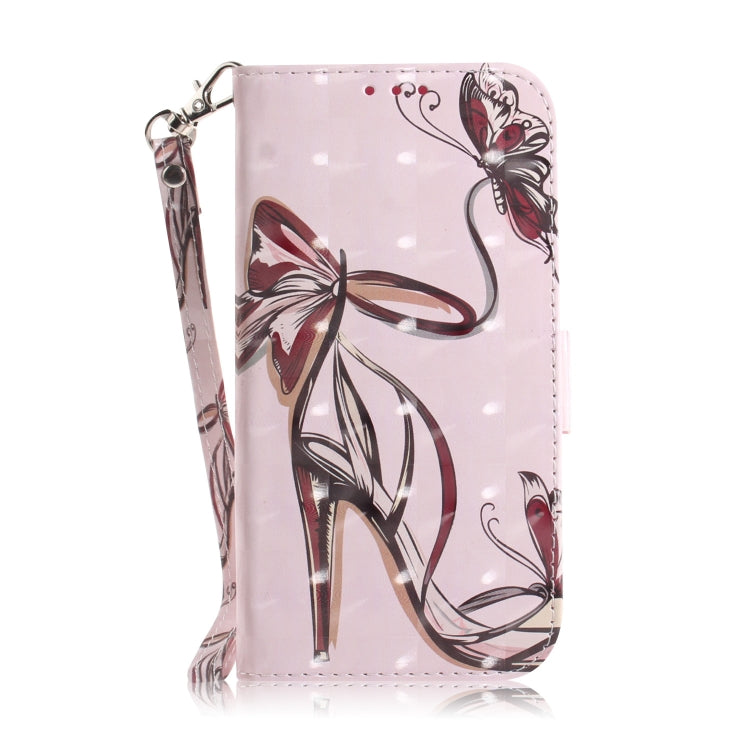 For iPhone SE 2024 3D Colored Horizontal Flip Leather Phone Case(Butterfly High-heeled) - More iPhone Cases by PMC Jewellery | Online Shopping South Africa | PMC Jewellery | Buy Now Pay Later Mobicred