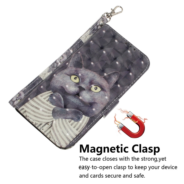 For iPhone 16 3D Colored Horizontal Flip Leather Phone Case(Hug Cat) - iPhone 16 Cases by PMC Jewellery | Online Shopping South Africa | PMC Jewellery | Buy Now Pay Later Mobicred