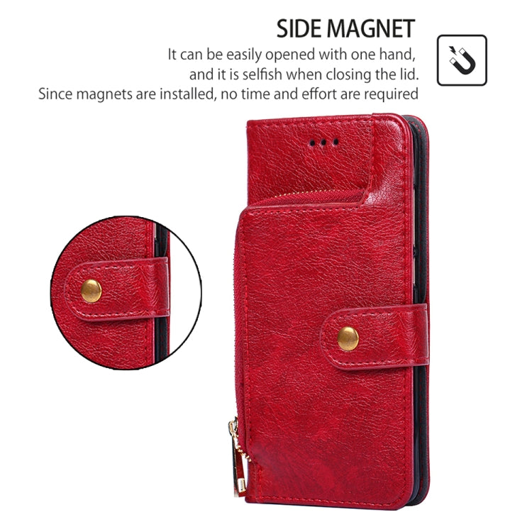 For Honor Magic6 Pro Zipper Bag Leather Phone Case(Red) - Honor Cases by PMC Jewellery | Online Shopping South Africa | PMC Jewellery | Buy Now Pay Later Mobicred