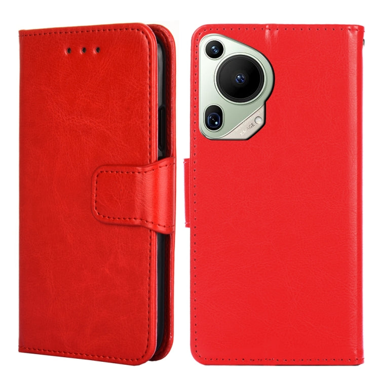 For Huawei Pura 70 Ultra 5G Crystal Texture Leather Phone Case(Red) - Huawei Cases by PMC Jewellery | Online Shopping South Africa | PMC Jewellery | Buy Now Pay Later Mobicred