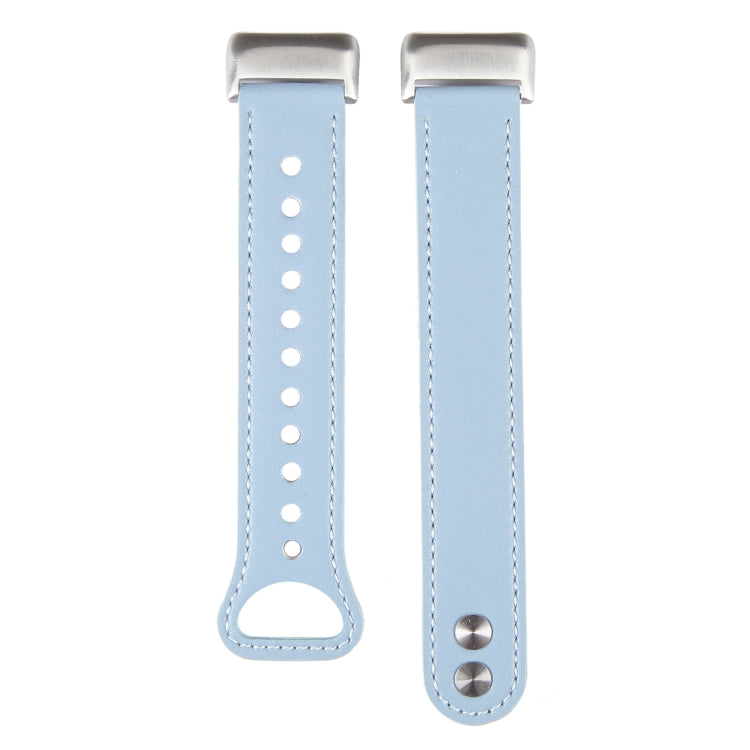 For Fitbit Charge 5 PU Leather Replacement Watch Band(Blue) - Watch Bands by PMC Jewellery | Online Shopping South Africa | PMC Jewellery | Buy Now Pay Later Mobicred