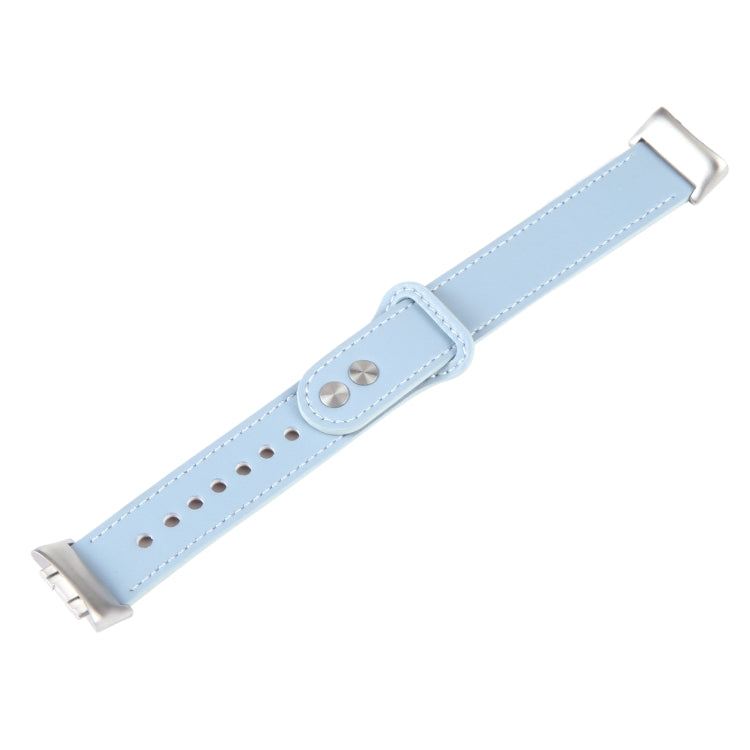 For Fitbit Charge 5 PU Leather Replacement Watch Band(Blue) - Watch Bands by PMC Jewellery | Online Shopping South Africa | PMC Jewellery | Buy Now Pay Later Mobicred