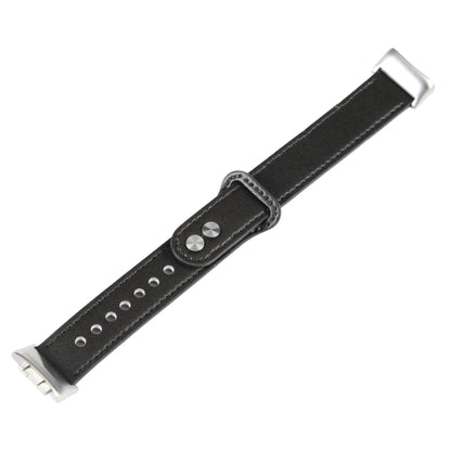 For Fitbit Charge 5 PU Leather Replacement Watch Band(Black) - Watch Bands by PMC Jewellery | Online Shopping South Africa | PMC Jewellery | Buy Now Pay Later Mobicred