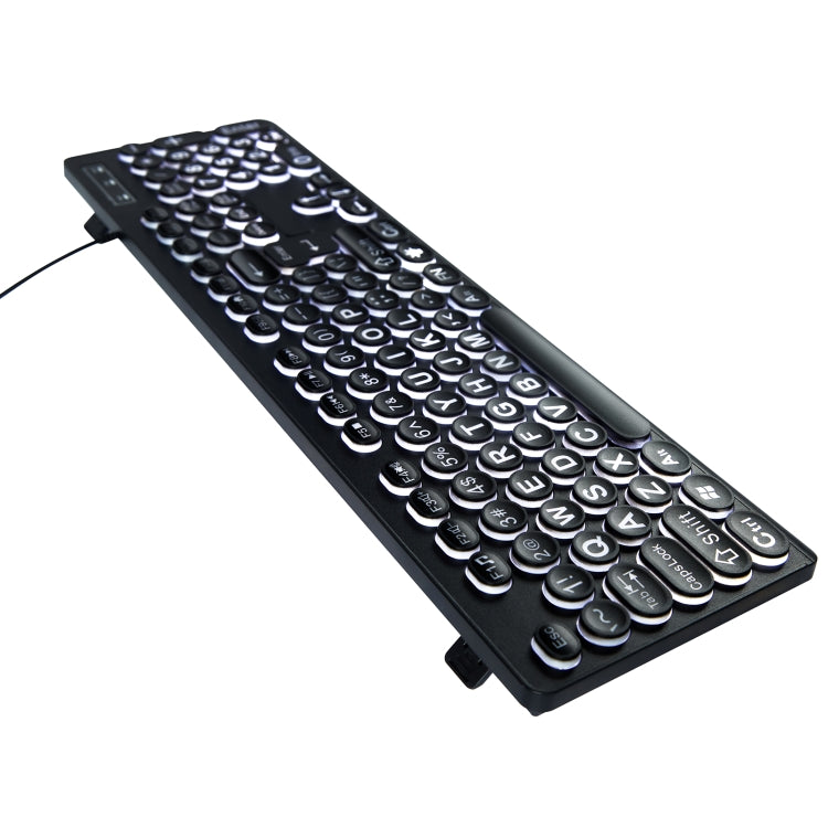 MC-K315 104 Keys Large Characters Blacklit Wired Keyboard(Black) - Wired Keyboard by PMC Jewellery | Online Shopping South Africa | PMC Jewellery | Buy Now Pay Later Mobicred