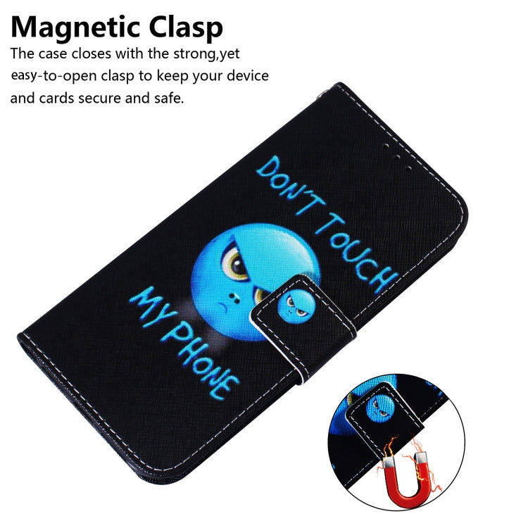 For iPhone 16e Coloured Drawing Flip Leather Phone Case(Anger) - iPhone 16e Cases by PMC TechLife | Online Shopping South Africa | PMC TechLife | Buy Now Pay Later Mobicred