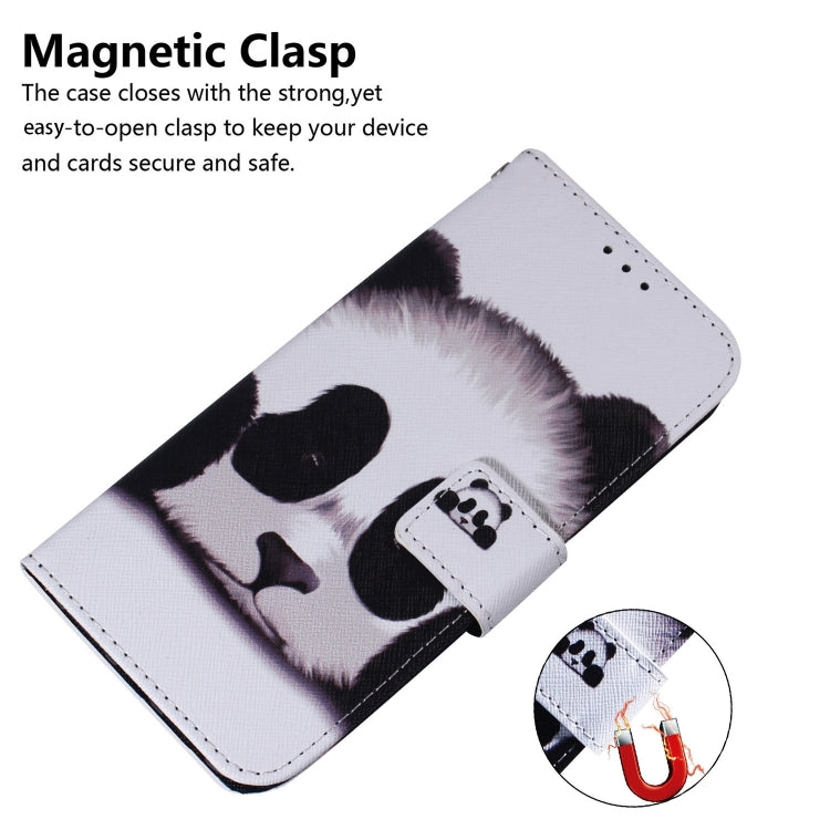 For iPhone 16 Coloured Drawing Flip Leather Phone Case(Panda) - iPhone 16 Cases by PMC Jewellery | Online Shopping South Africa | PMC Jewellery | Buy Now Pay Later Mobicred