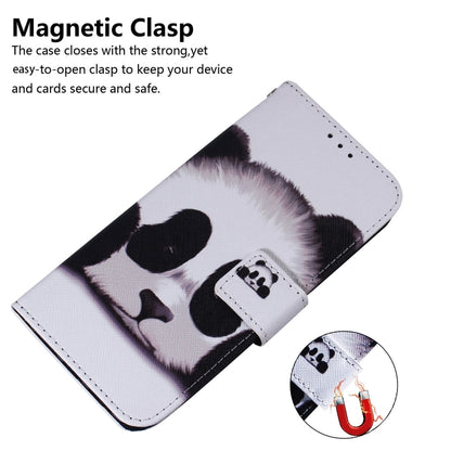 For iPhone 16 Pro Max Coloured Drawing Flip Leather Phone Case(Panda) - iPhone 16 Pro Max Cases by PMC Jewellery | Online Shopping South Africa | PMC Jewellery | Buy Now Pay Later Mobicred